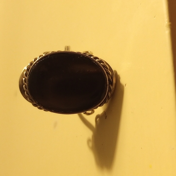 Faux Vintage Black Onyx Ring - Picture 1 of 4